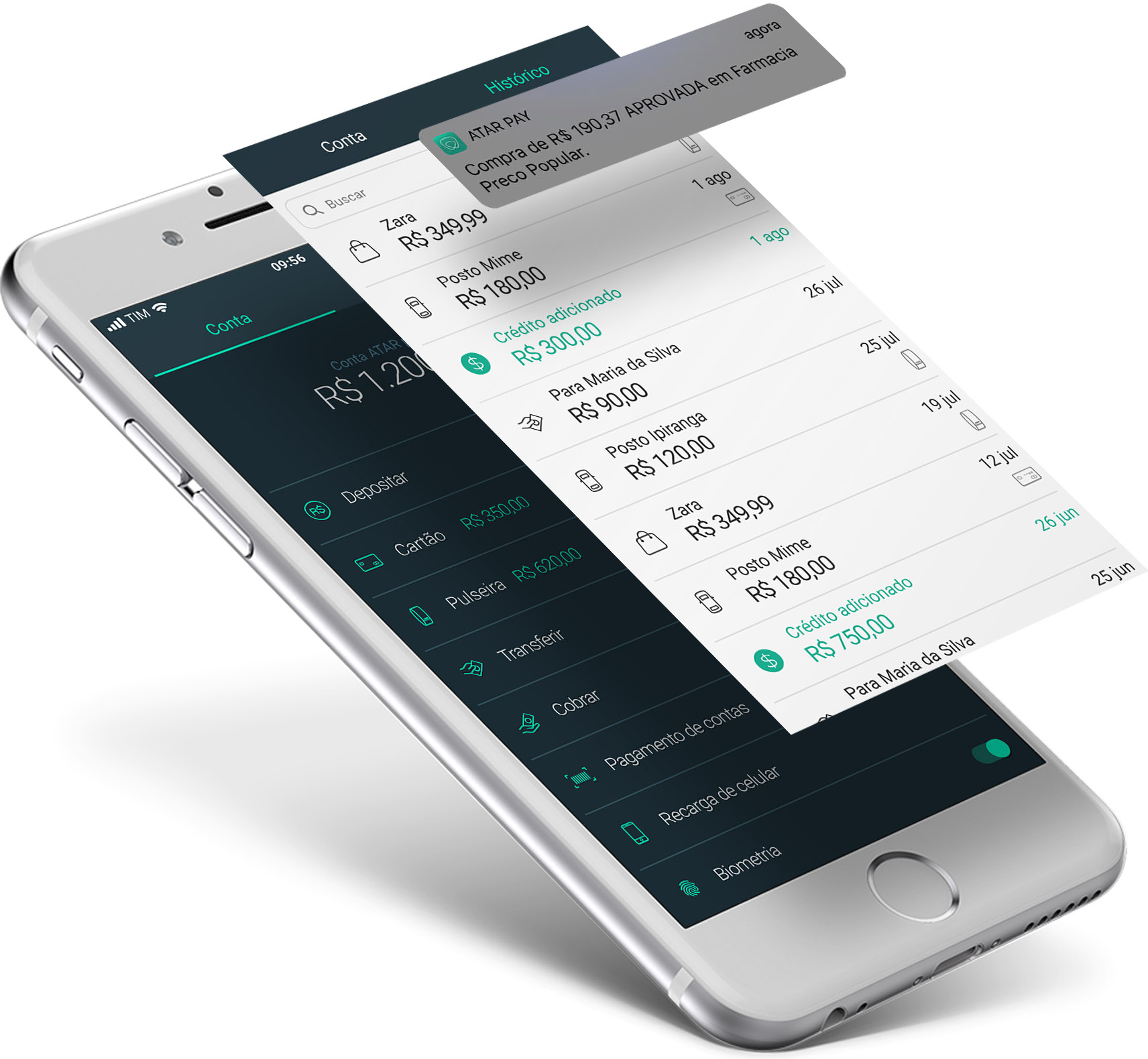 ATAR pay tudo no app